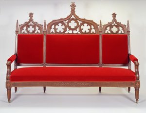 ニューヨーク、ブルックリン出身のセッティー、1846-47（黒いクルミ） 作： Thomas attr. to Brooks